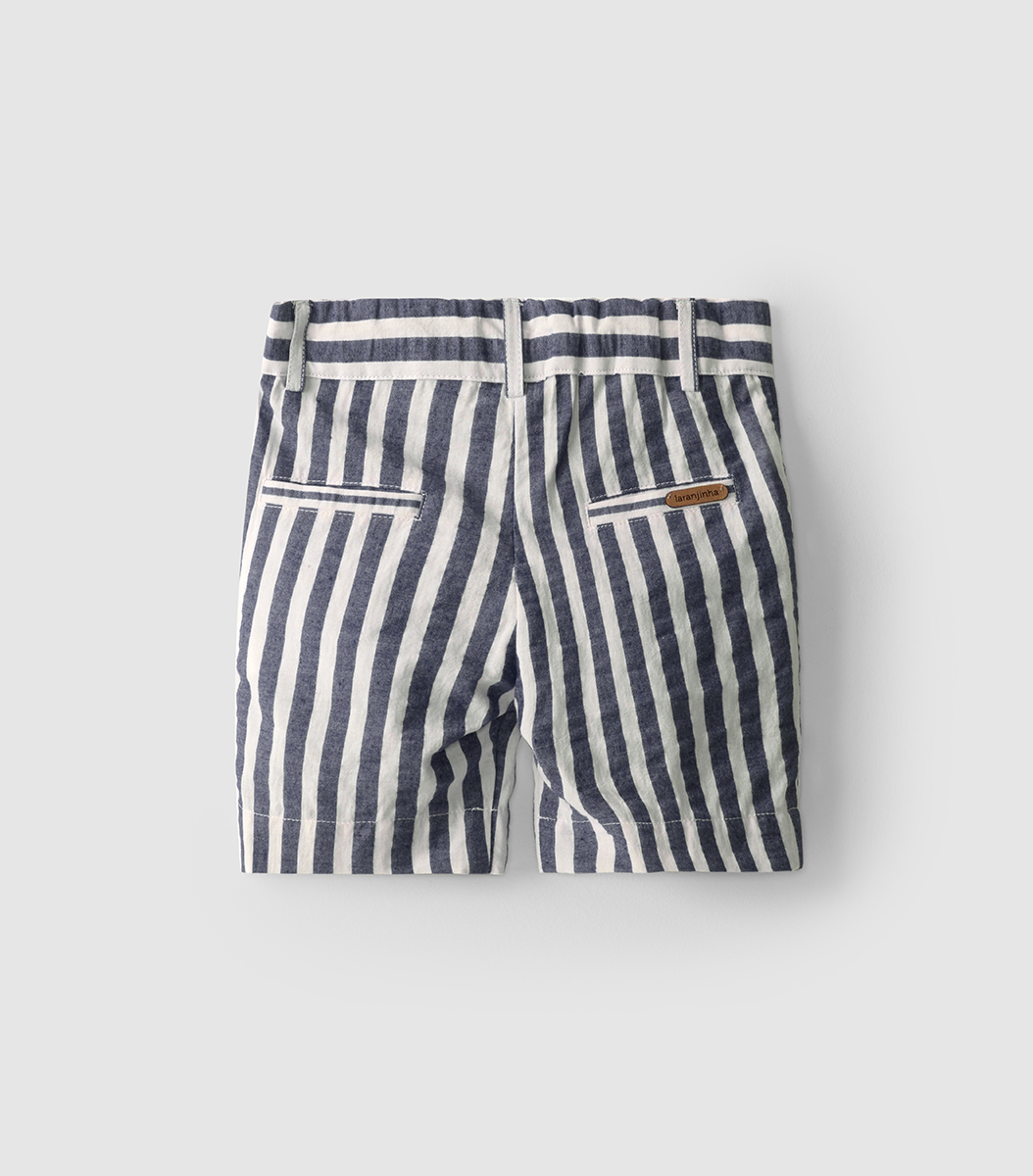 Laranjinha Navy Stripe Shorts V1407