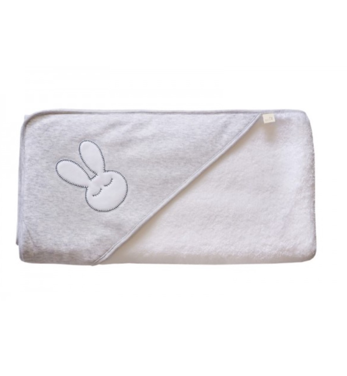 Baby Gi Grey Sleepy Bunny Hooded Towel SB02C