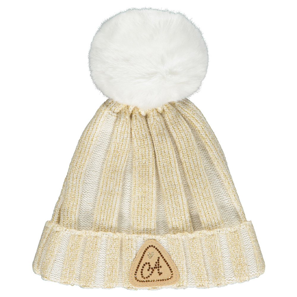 A’Dee Gold Beatrix Pompom Hat W232918