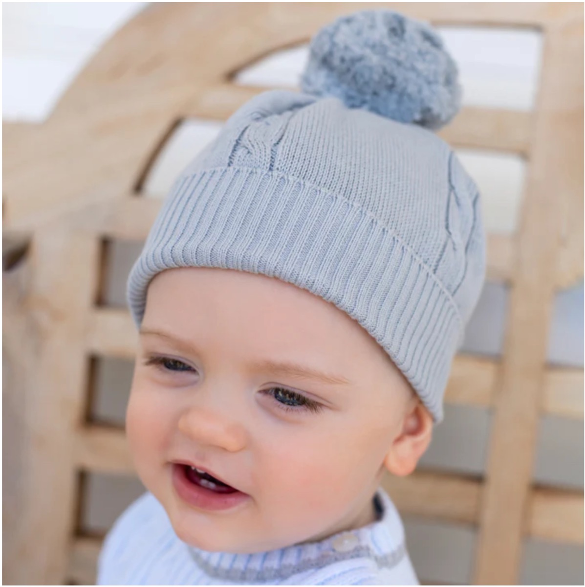 Emile et Rose Grey Bobble Hat