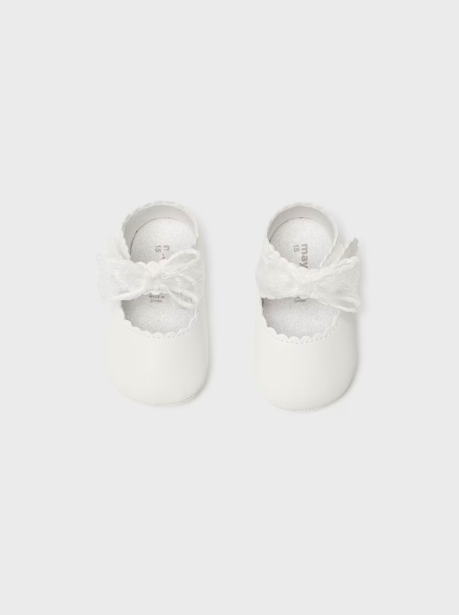 Mayoral Baby White Mary Jane Shoes 9742
