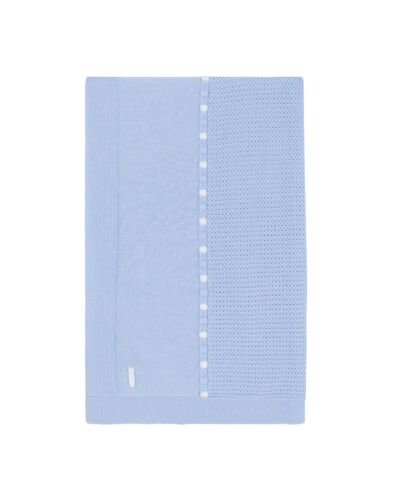 Blues Baby Blue Knitted Blanket BB2054