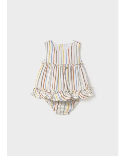 Mayoral Baby Stripe Dress & Knickers 1844