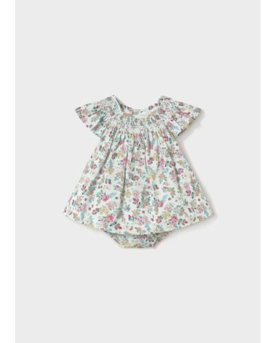 Mayoral Baby Green Floral Dress & Knickers 1867