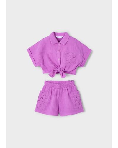 Mayoral Pink Anglaise Short Set 3210