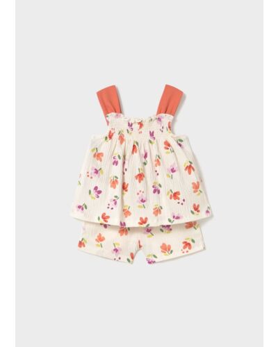 Mayoral Toddler Floral Short Set 1230
