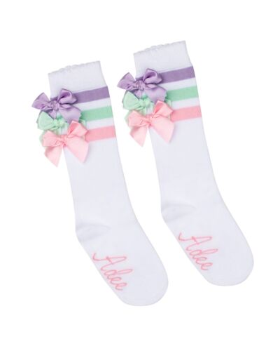 A’Dee White Noola Knee High Socks S243914
